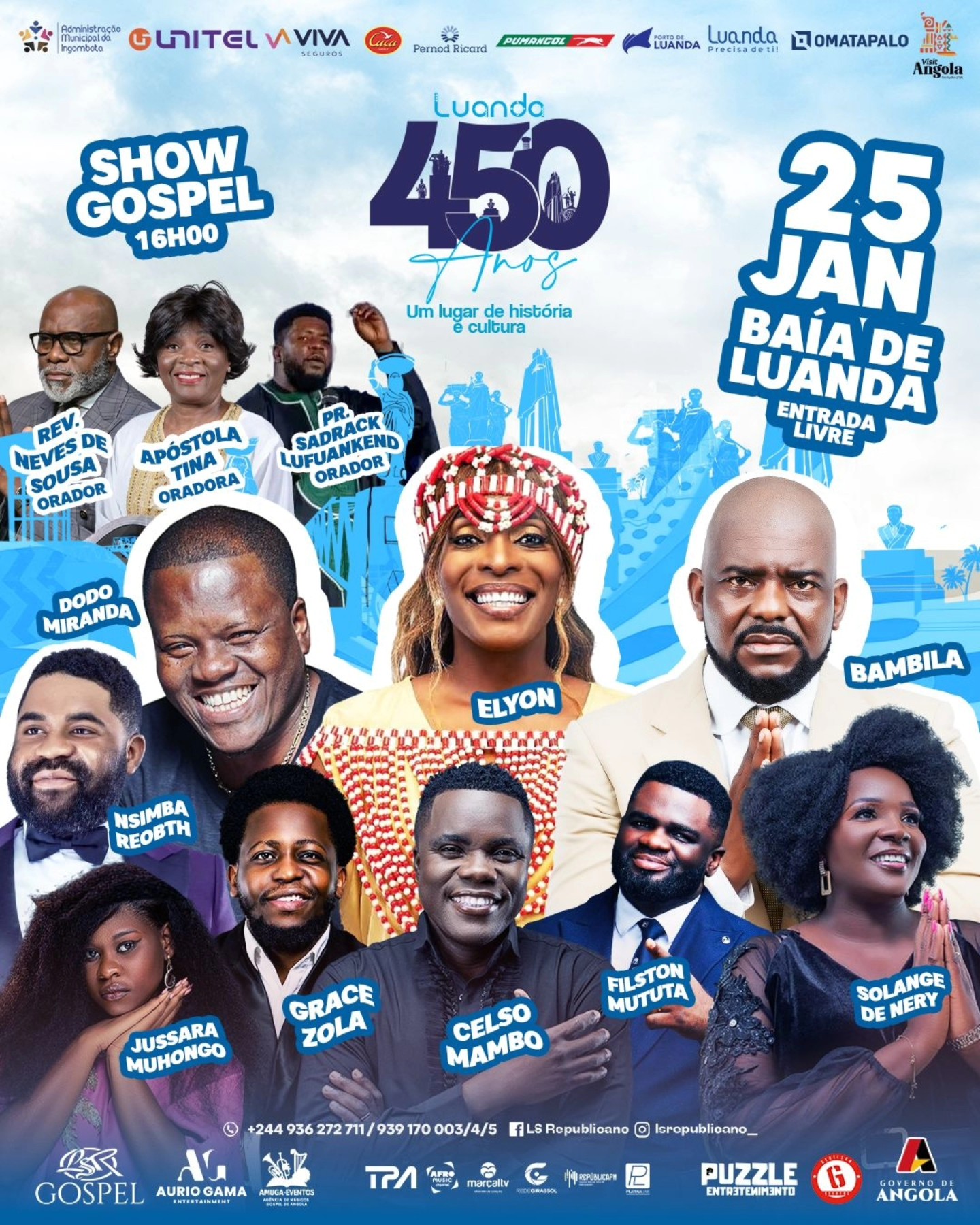 APÓSTOLA TINA SERÁ DESTAQUE NO SHOW GOSPEL DOS 450 ANOS DE LUANDA